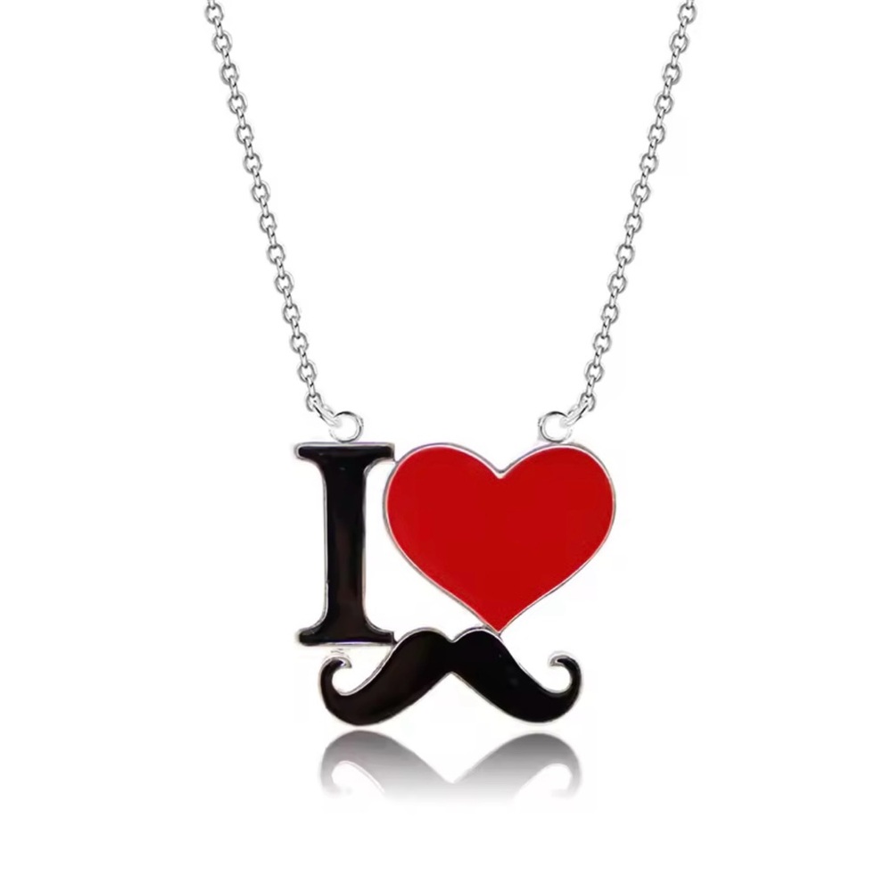 I Love Mustache Necklace